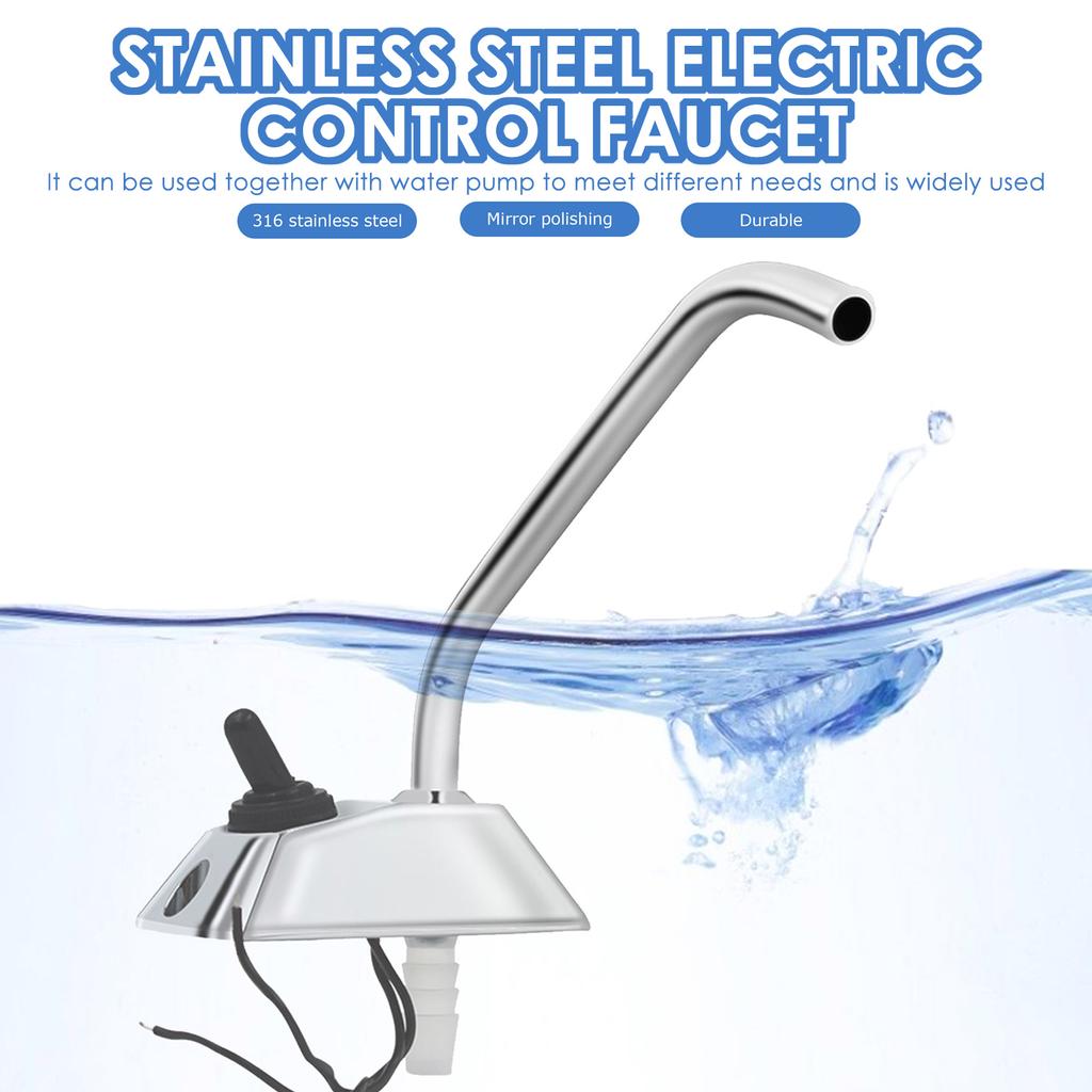 12V DC kuchnia elektryczna pompa wodna z kranu kran z kranem z przełącznikiem do przyczepy kempingowej przełącznik dwupozycyjny 12V