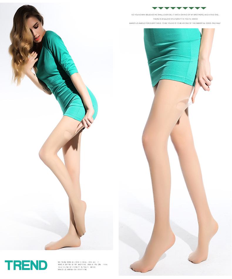Women's Anti-Snag Durable Nude Stockings - Natural Look, No-Roll Pantyhose