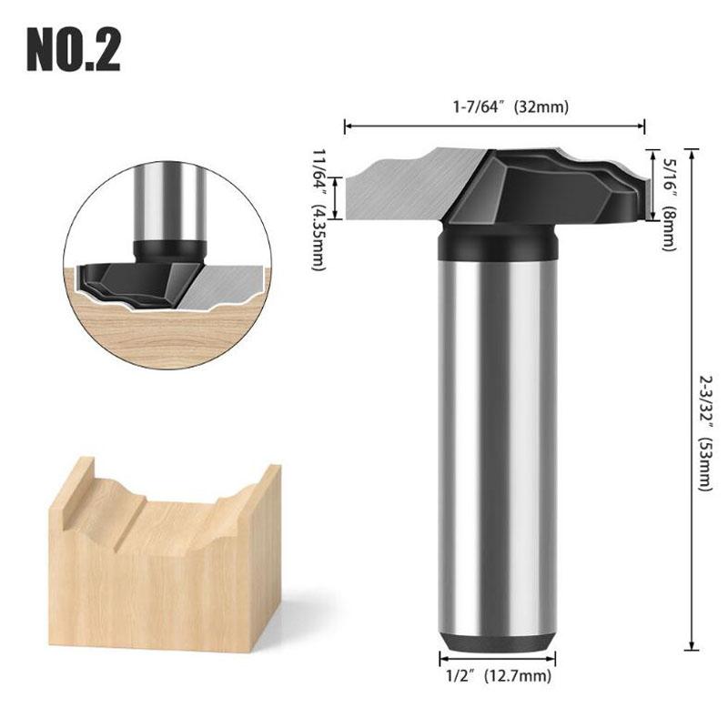 1/2 Shank Door Panel Line Cutter Router Bits Glue Joinery Trimming Machine Milling Cutter for Wood Woodwork Cutter