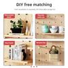 Solid Wood Hole Wooden Shelf Pegboard Accessories Wall Shelf Hole Board Household Decoration Display Stand