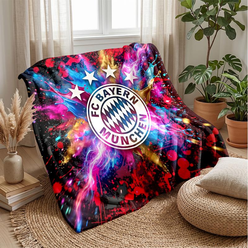 FC Bayern München Thema Decke Weiche Flanelldecke Plüsch Überwurfdecke Gemütliche Sofa Bett Decke für Heimdekoration
