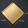 Rectangular 304 Stainless Steel Plate Barbecue Plate Hot Pot Buffet Tray Square Snack Dessert Trays Kitchen Cook Accessories