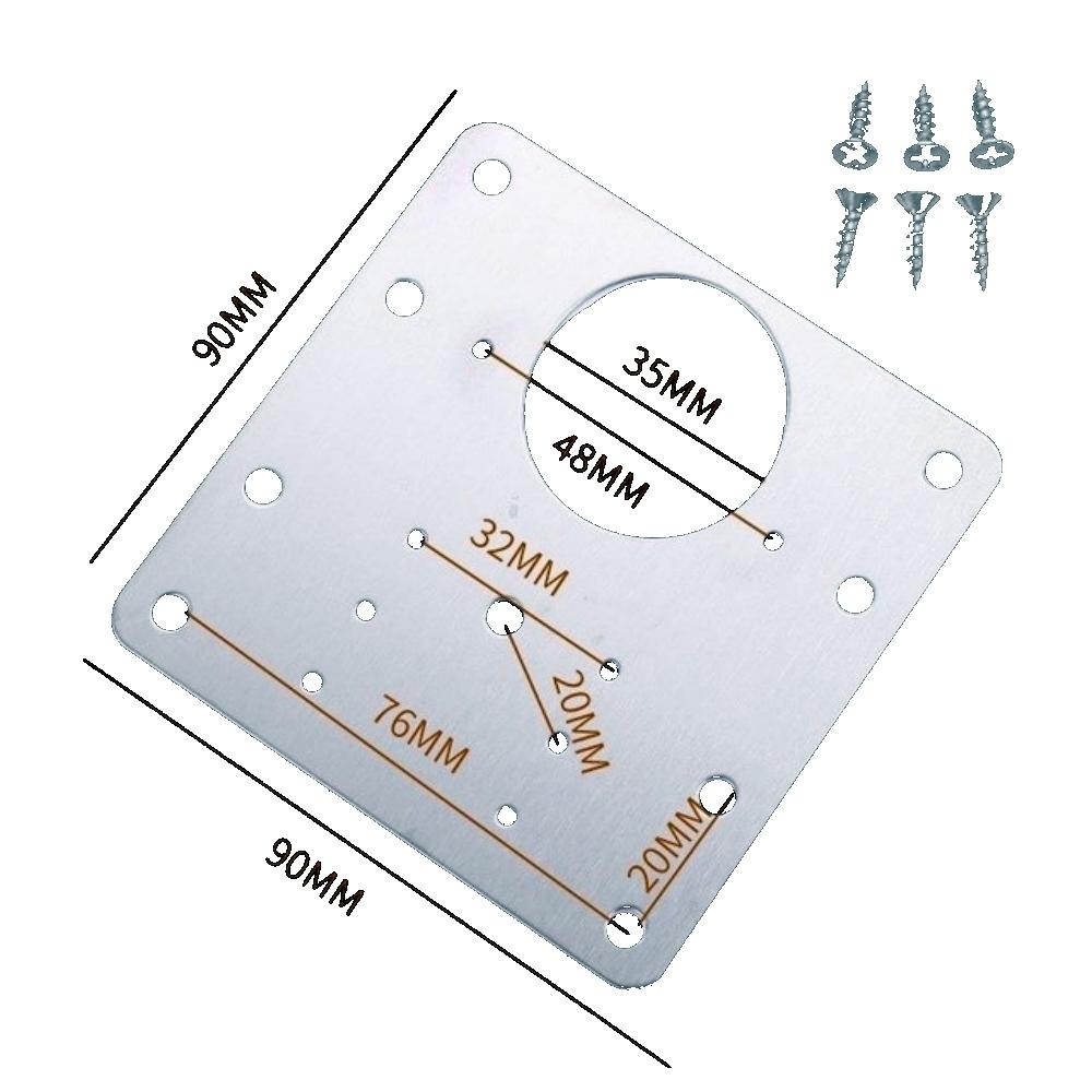 1Pcs Stainles Steel Cupboard Door Hinge Repair Plate Doors Window Installation Hinge Fixing Plate Household Hardware Accessories