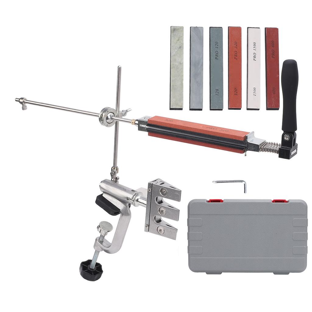 Cutter Sharpening Kit 360 degrees Reversible 6 Sharpening Stones Multifunctional Kitchen Chef Cutter