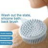 Double-Sided Silicone Brush Body Bath Shower Brush Long Handle Bathing Massage Back Body Exfoliating Scrub Skin Body Scrub Brush