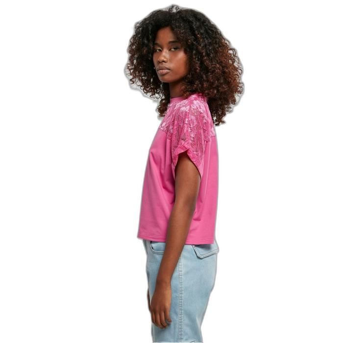 T-shirt court en dentelle femme Urban Classics Oversized GT - violet - 3XL