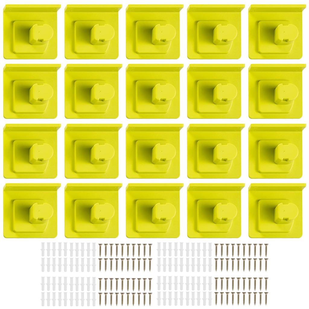 5/20 Pack Wall Mount Machine Storage Rack Battery Tool Holder Drill Holder for Workshop Garage Suitable for RYOBI P103 P107 P108