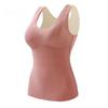 Thermal Underwear Women's Seamless Winter Plus Velvet Thickened Autumn and Winter Vest Double-sided Brushed Bottoming Shirt with Chest Pad