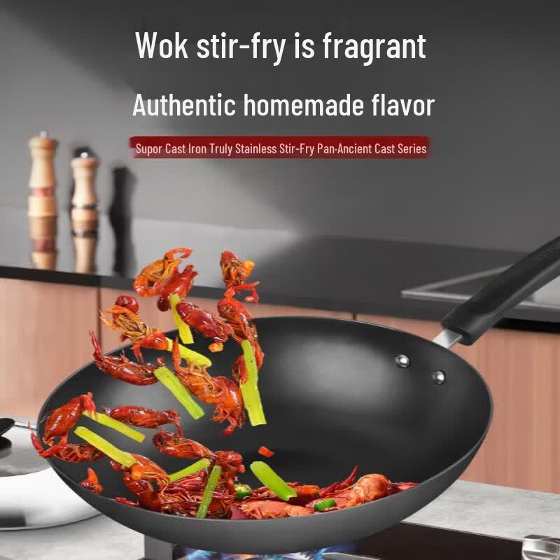 

SUPOR 304 Stainless Steel Wok for All Cooktops