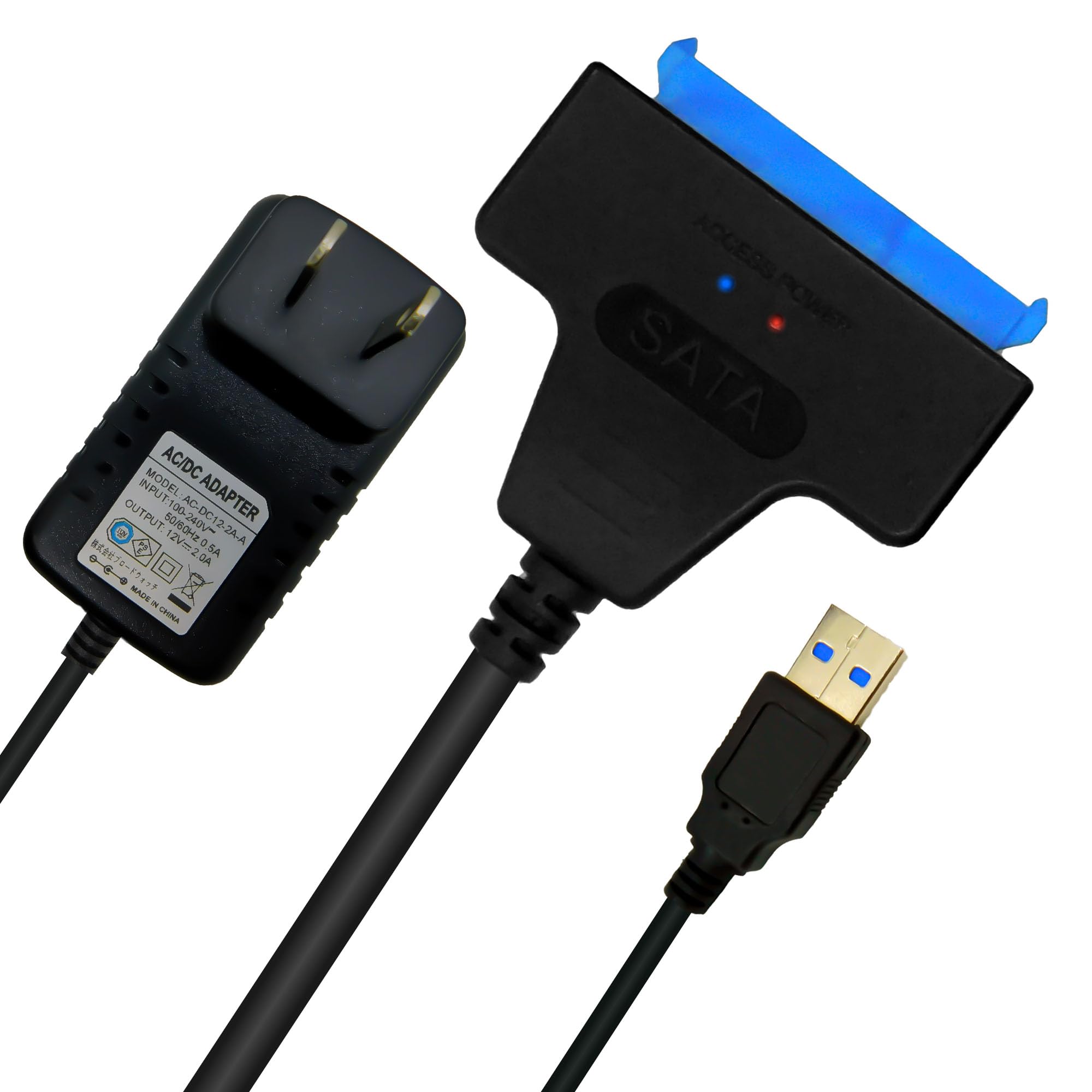 

Broadwatch SATA to USB Converter to USB Converter USB Data UASP Up to Power Adapter Included Cable, SSD/HDD 2.5/3.5-inch Adapter, 3.0 Retrieval,