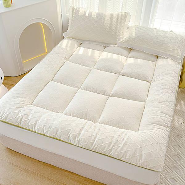 WTEMPO Solid Color Foldable High Quality Soft Mattress School Dormitory Mattress Winter Thickened Plush Bedroom Bed Sheet Tatami Plush Pads