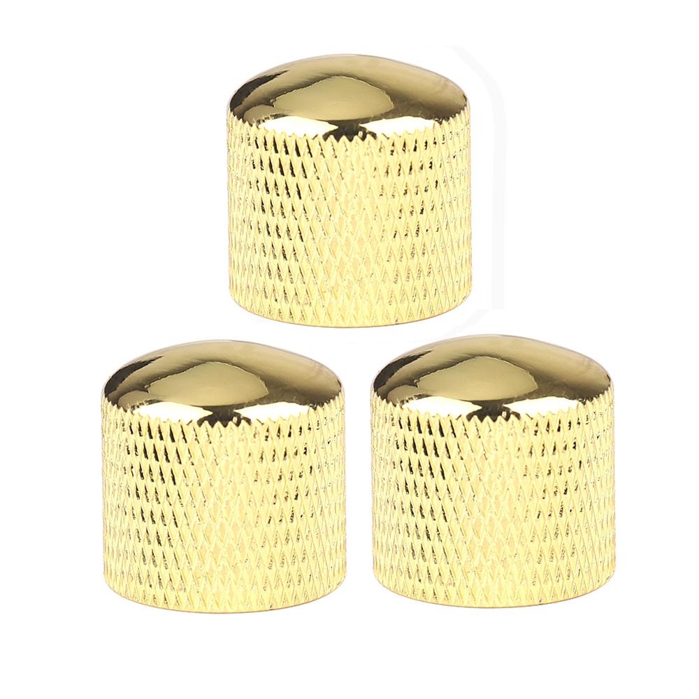 3pcs/4pcs Metal/Plastic 6mm Dome/Flat top Tone Guitar Volume Tone Knobs Potentiometer Control Knobs For Electric Guitar Bass