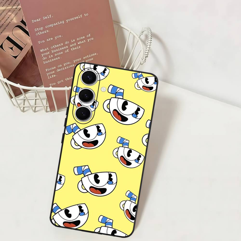 Comedy Animation C-Cuphead Cartoon Phone Case For Samsung S 24 Fe 25 Ultra Plus 20 Lite 21 30 22 23 24 22 Ultra 5G Fundas