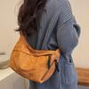 Retro Large Capacity Hobo Bag for Women Casual Soft Shoulder Bag Minimalist Underarm Handbag Adjustable Strap Commuter Tote