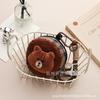 Bear bag pendant cartoon change bag keychain plush cute earphone bag