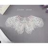 New Hand Crochet Product Fake Neckline Collar Hollow Tulle Lace Fabric Shawl Vest Shoulder Female Decorative Lace Fabric