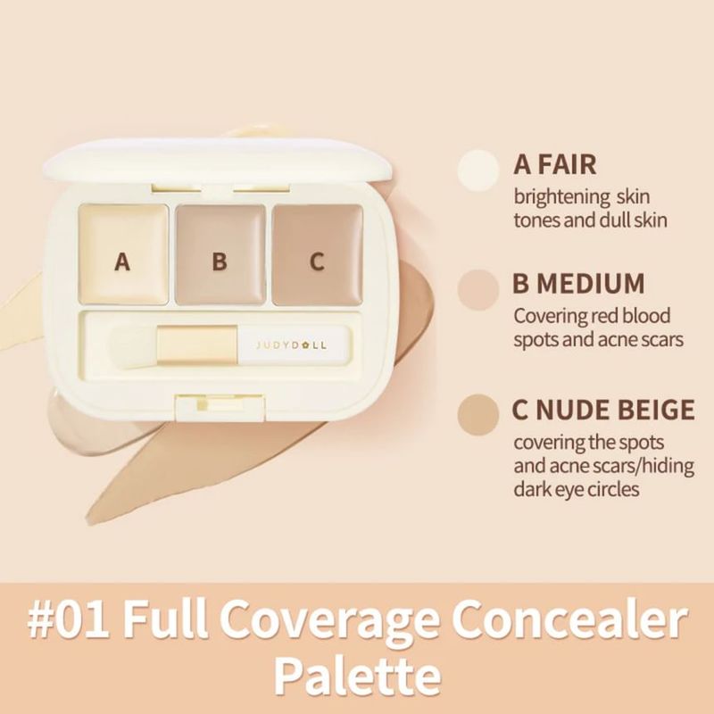 Judydoll - Three-Shades Concealer Palette - 2 Colors