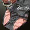 [Grey Yao Fendai] Grey embroidery pattern swimming special professional racing one-piece swimsuit slightly fat large size