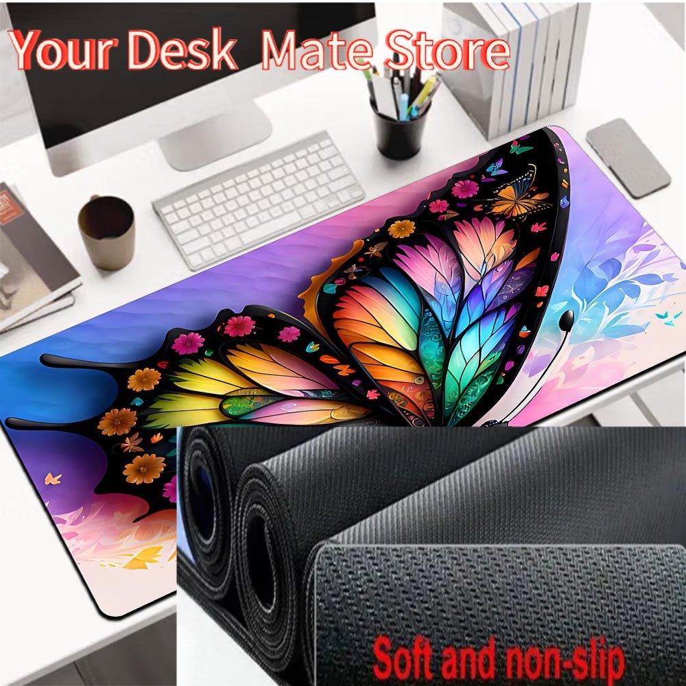 pc Dreamy Butterfly Large Mouse Pad computer mat Desk Mat keyboard mat Office Gaming Table Mat