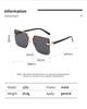 Trendy Metal Half Frame Cool Square Sunglasses Ins Square Glasses Fashion Sunglasses Sunshade Glasses 1201