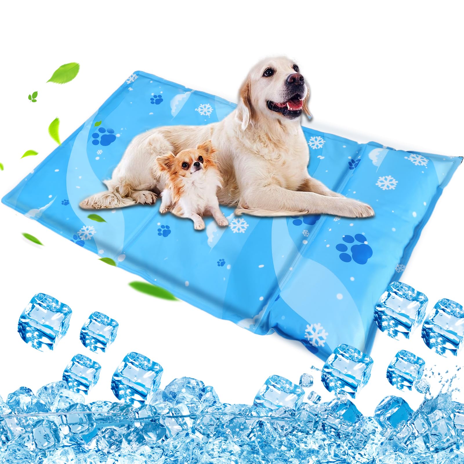 

Охлаждающий коврик для домашних животных Sazuik для собак и охлаждающий коврик для прохладного тепла Охлаждение при укусе Охлаждающий Подходит для средних и крупных Подходит для людей и Охлаждающий гель синий