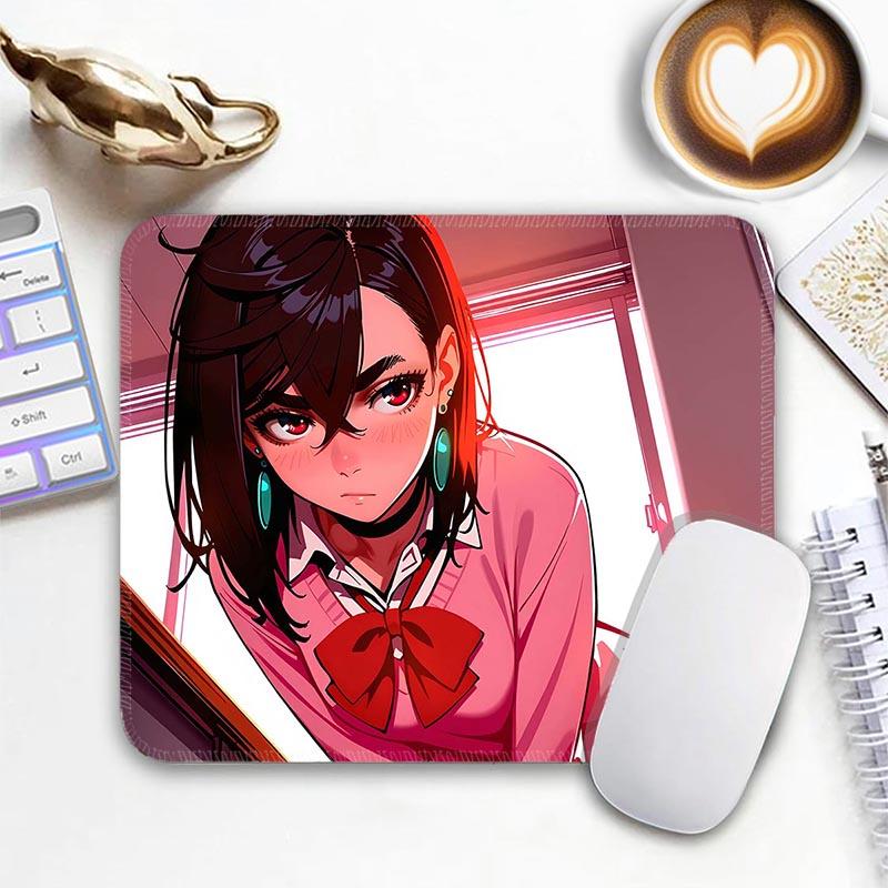 Sexy Anime Standard Mouse Pad Edge Stitched Small Mizuhara Chizuru R_Rent A Girlfriend Anime Mousepad Non-Slip Office Mousemats
