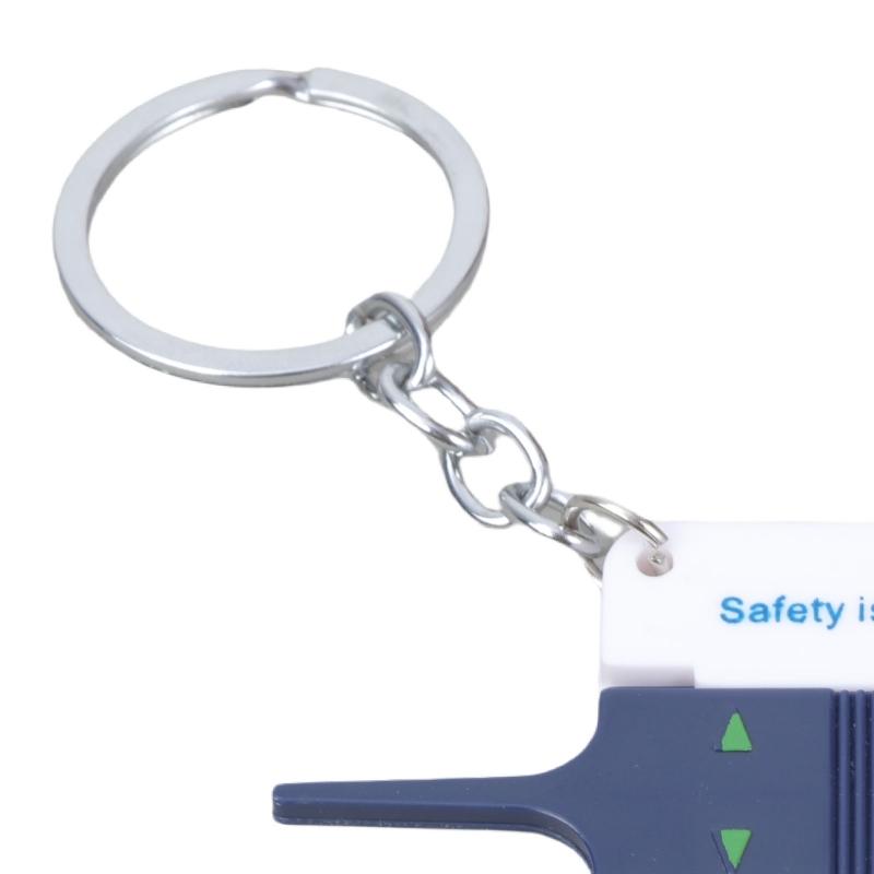 Small Plastic Treads Depth Measurer 0 to 20mm Ranges Precisions Measurement With Sliding Mechanism Suitable for Car Tires