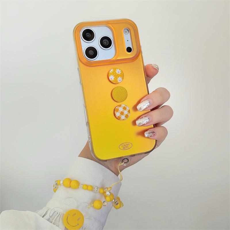 

Korean 3D Button Chain Case for iPhone 17, 16 Pro Max, 15, 14 15 Pro Max