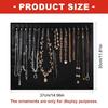 4 Pack Black Jewelry Stand Set 17 Hooks per Stand Polyester Fabric Portable Display Holder Suitable for Retail Home Use