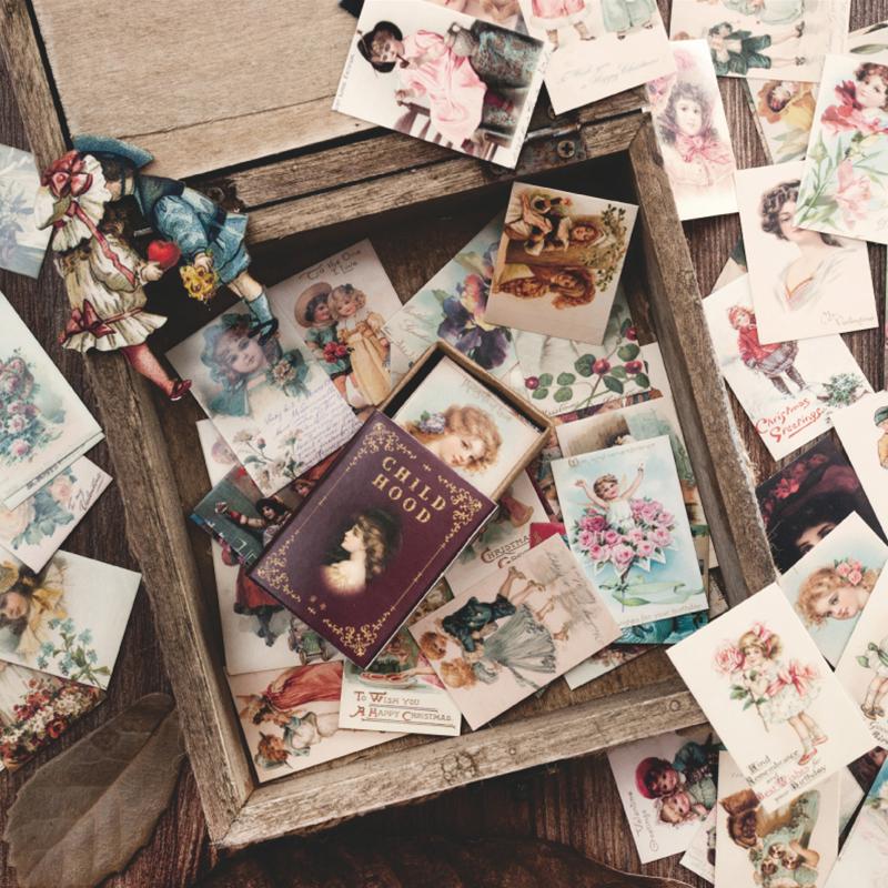 100pcs/Box Vintage Paper Kraft Cardstock Scrapbooking/Card Making/Journaling Project DIY Diary Decoration LOMO Card Van Gogh
