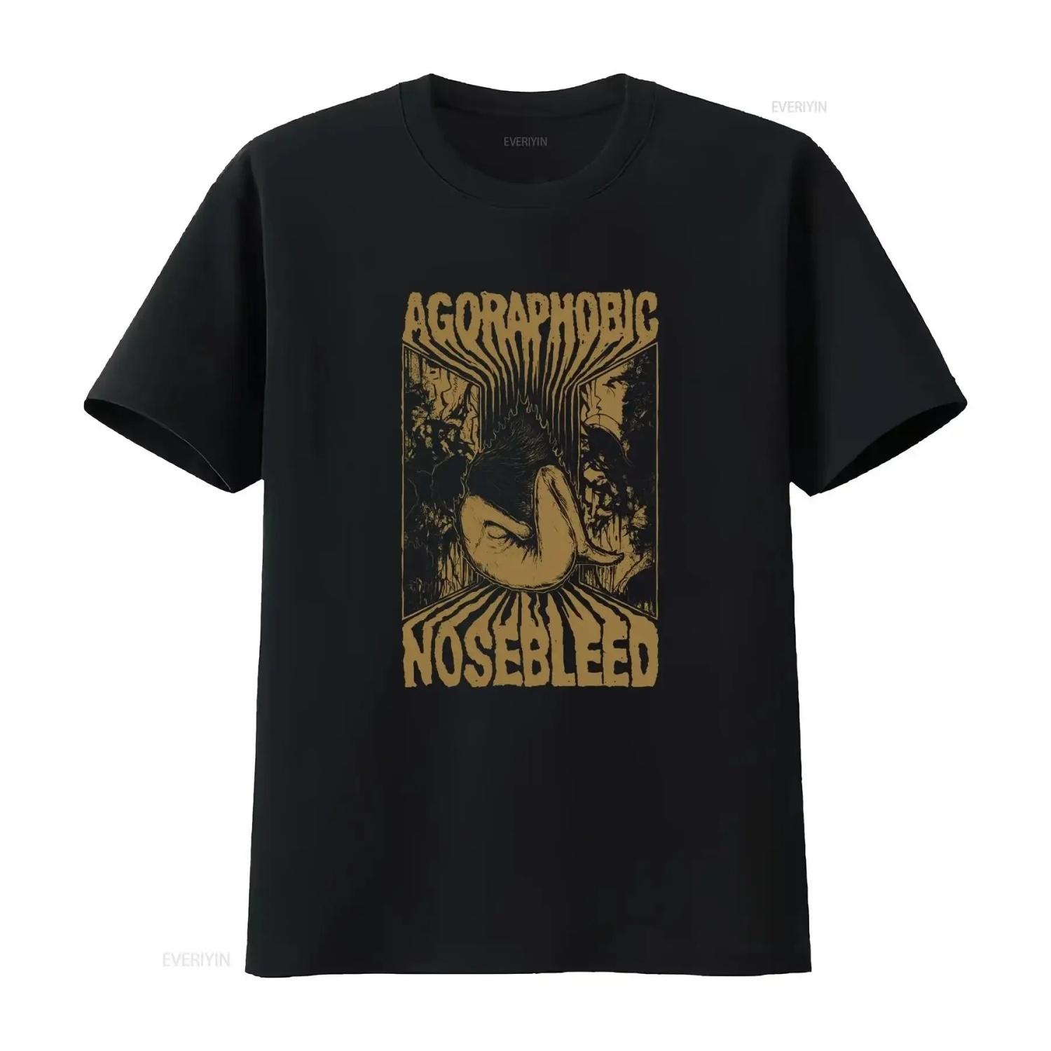 AGORAPHOBIC NOSEBLEED Gnaw T Shirt NEW Relapse Records long or short sleeves vintage Washed Soft graphic Stylish S чёрный