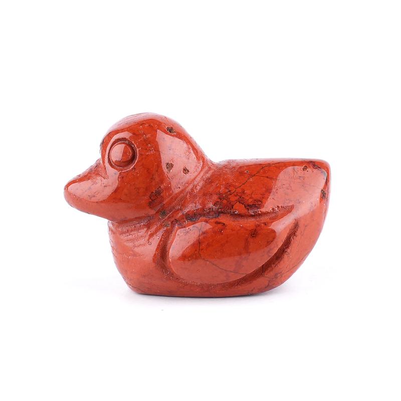 1Pc Natural Stone Hand Carved Mini Duck Figurine 17-20×25-28mm Polished Crystal Little Duck Statue Reiki Healing Mini Desk Terrarium Decor Craft Gift