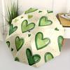 1pc Heart Green Automatic Open/Close Umbrella with One Touch Button,, Windproof Design   Lightweight Portable Umbrella for Women & Men6061