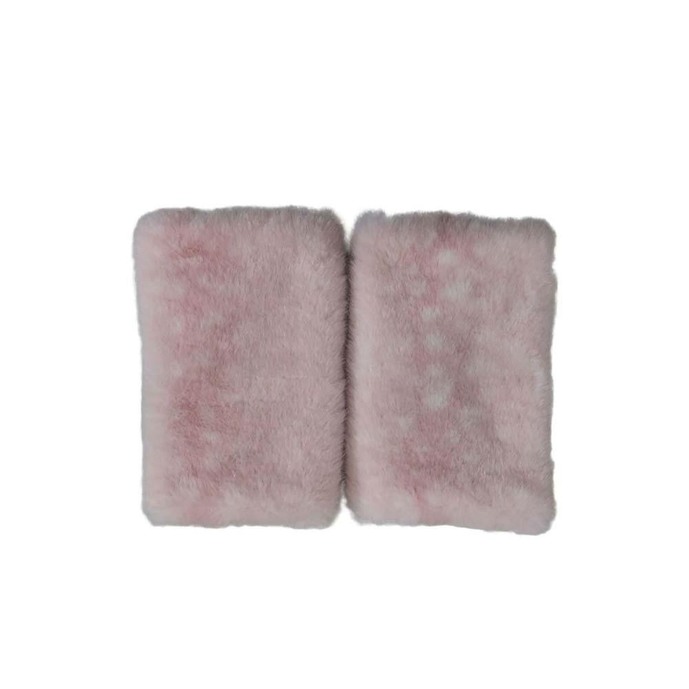 Elastic Cuff Half Finger Mittens Fleece Lined Plush Wrist Sleeve Fingerless Furry Gloves  Teens