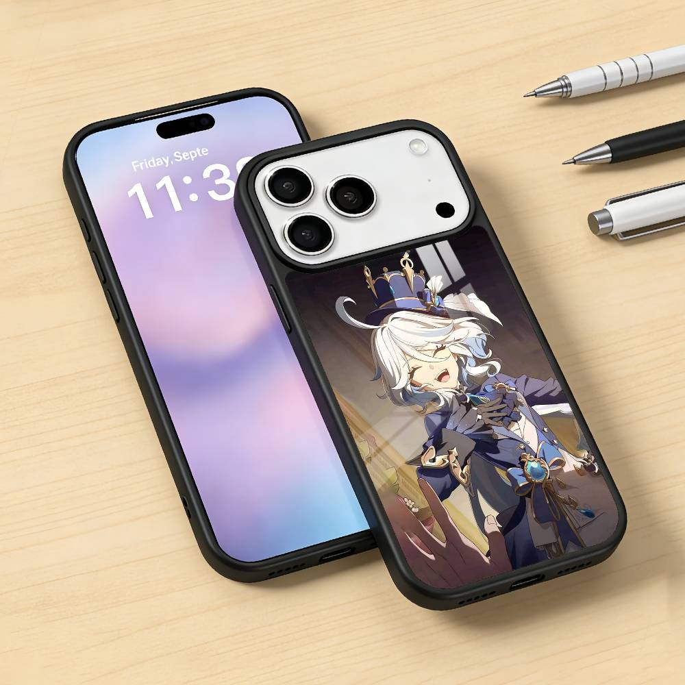 Furina G-Genshin Impact Phone Case For iPhone17,16,15,14,13,12,Pro,Max,Magnetic For Magsafe Wireless Charging