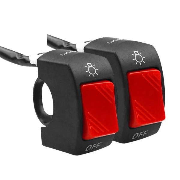 2/1pcs Motorcycle Switch ON OFF Control Buttton Handlebar Mount Headlight Signal Lamp Control Modified Switches Accessories