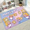 Birthday Theme Carpet Mat Rug Cartoon Characters Home Decoration Non-slip Kids Party Play Mat with Rainbow Unicorn Design