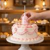 Silk Finish Cake Ring Candle Holder 3D Mini Cake Candle Ring Birthday Candle Ring  Photo Prop