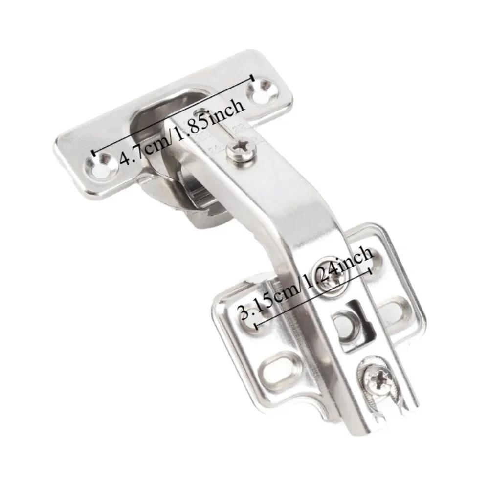 2 szt. Zawias nakładany 135 stopni Regulowany 3D Wciskany Składany Zawias Drzwiowy Ukryte Okucia Zawiasy do Szafek Obracanych