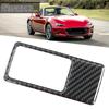 Qiilu Parking Button Frame Cover Carbon Fiber Sticker Center Console Decoration Cover Fit Mazda MX‑5 / Roadster ND16-20