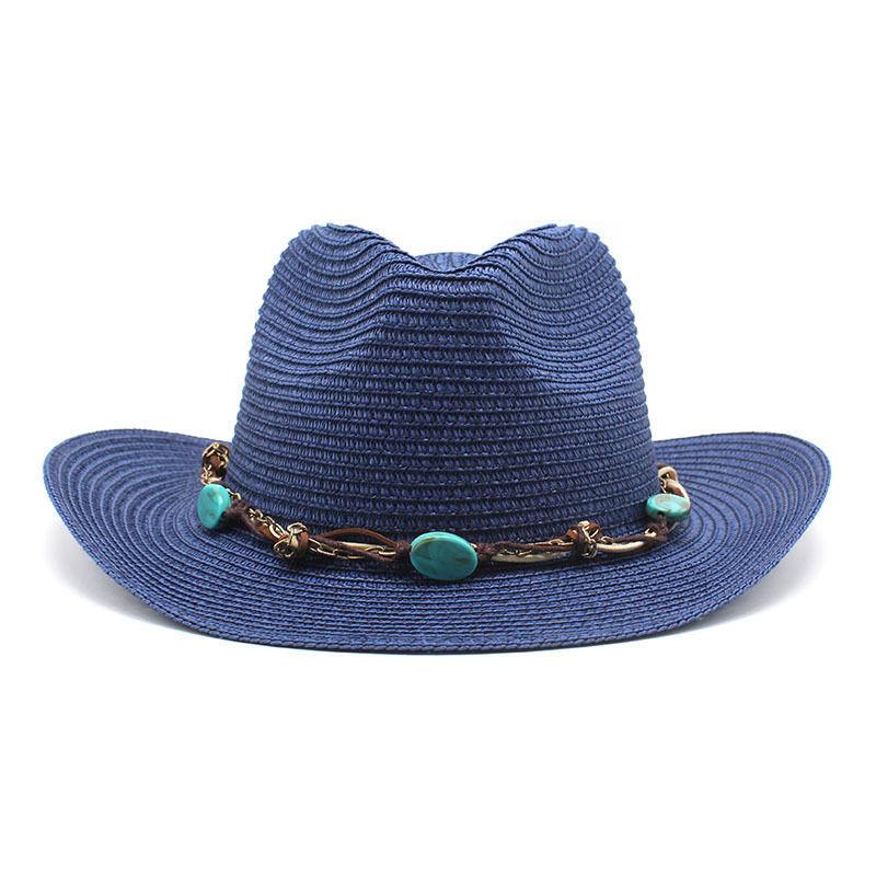 Summer Outing Hat Western Cowboy Hat Shell Fringed Decorative Jazz Hat Beach Visor