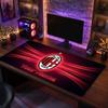 Tappetino per Mouse Grande Personalizzato AC Milan, Stampa Testo Nome Personalizzato, Tappetino da Scrivania Antiscivolo con Logo Calcio, Regalo per Gamer