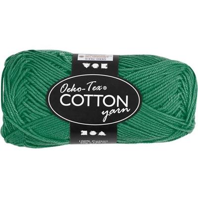 Ball of Cotton Yarn - 50 G - Fir Green - 100% Cotton