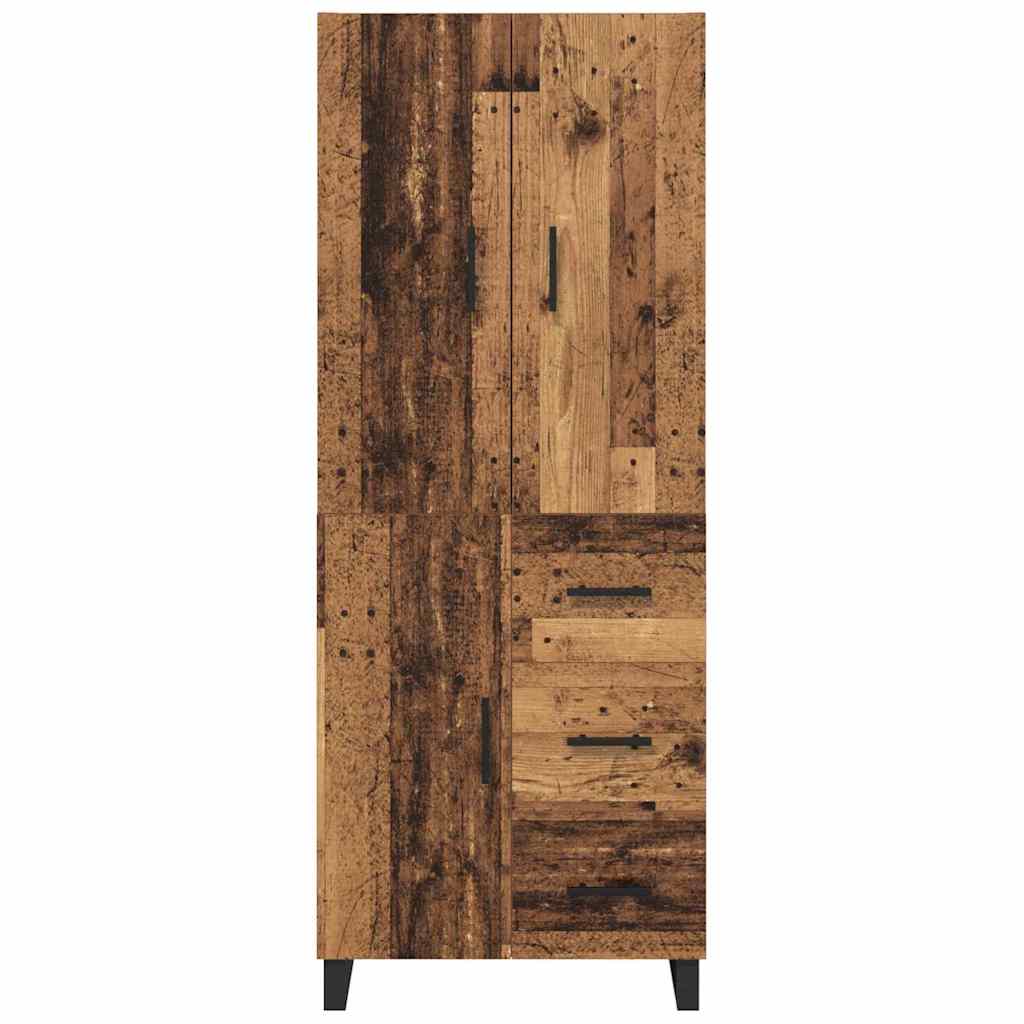 Highboard with Drawers 2 pcs Reclaimed Wood Look 69.5 x 34 x 180 cm
