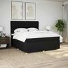 Vidaxl Continental Bed With Mattress, Black, Fabric, 200X200 Cm