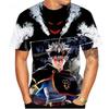 Man's Casual Short Sleeve T-Shirt Anime Black Clover 3D Print Tops Streetwear Cool Tees Parent Adult Clothing Short Sleeve