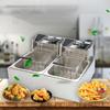 Desktop Stainless Steel Electric Deep Fryer Large Capacity French Fry Machine Multi Functional Kitchen Heating Cooker