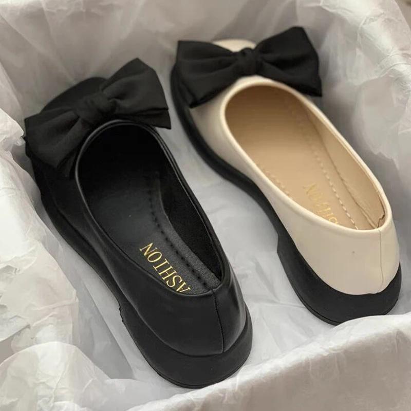 Women Bow Mary Janes Shoes Casual High Heels Shoes New Square Toe Sandals Fashion Lolita Shoes Loafers Walking