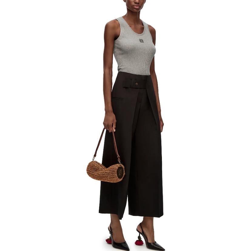 Loewe Anagram Embroidered Ribbed Cotton Tank Top Women's S540Y07XA2-1100