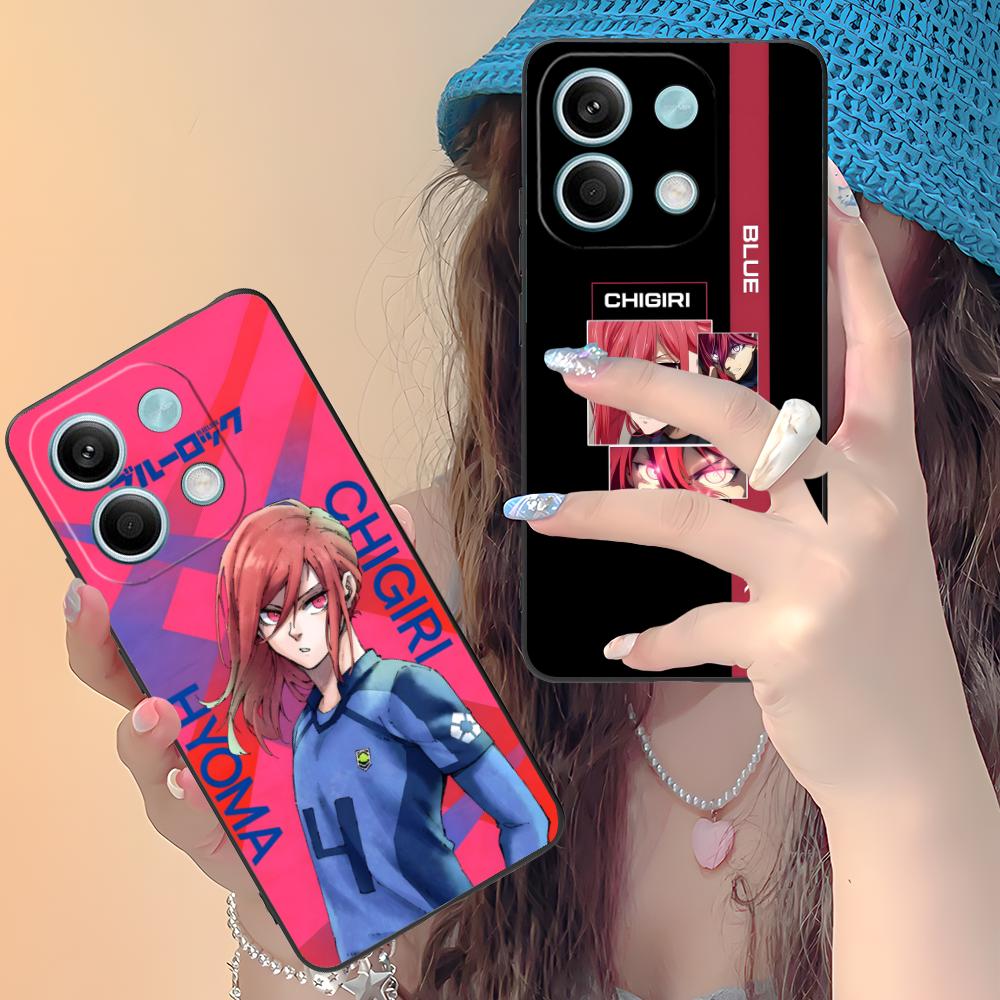 Blue Lock Chigiri Hyoma Phone Case for Xiaomi Redmi Note 14 13 12 11 S Pro Plus 4G 5G Colorful Printing Cover Cellphones Cover